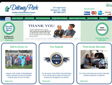 Tablet Screenshot of delaneyparkhealthandrehab.com